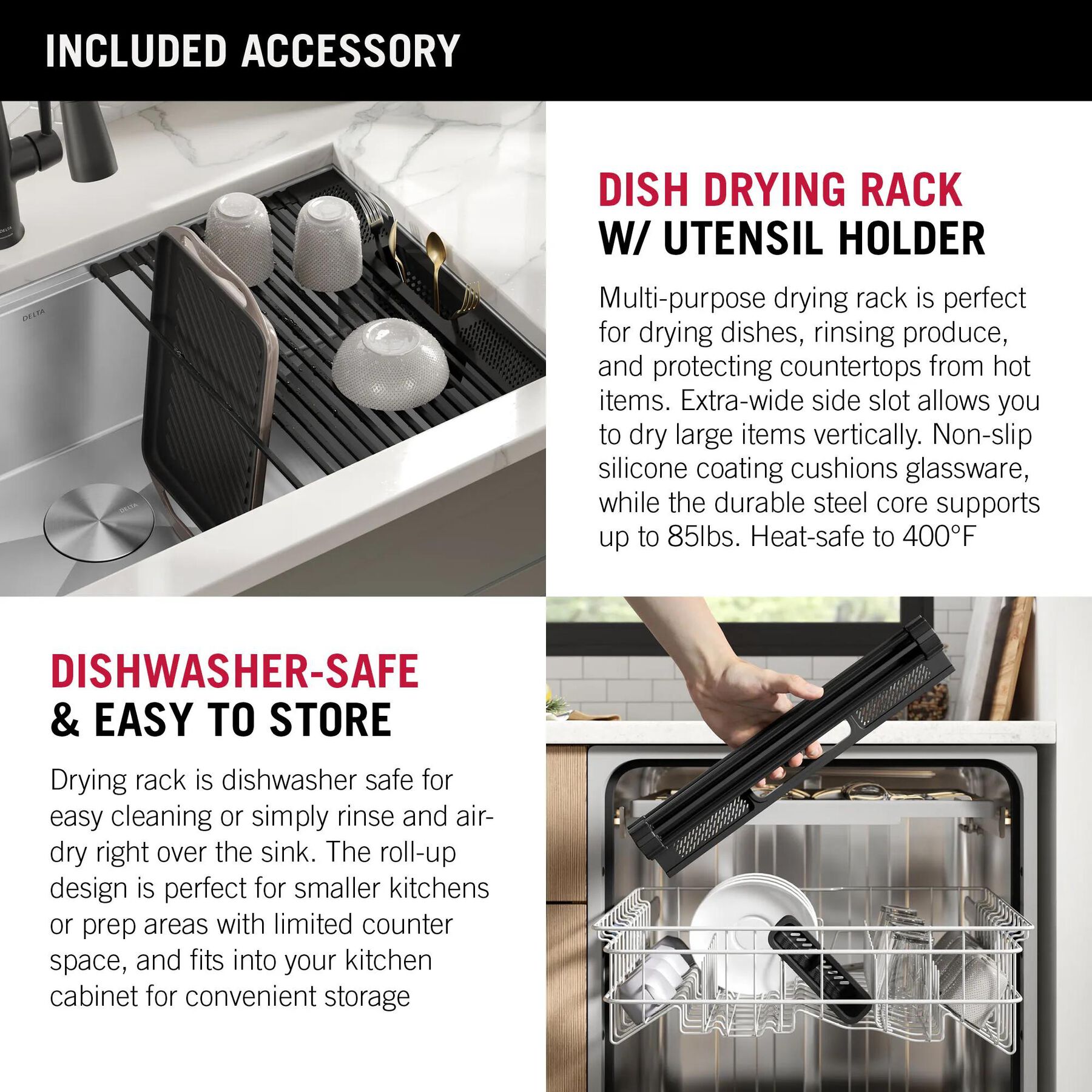 27&rdquo; Workstation Kitchen Sink Undermount&nbsp;16 Gauge&nbsp;Stainless Steel Single Bowl with&nbsp;WorkFlow&trade; Ledge and Accessories